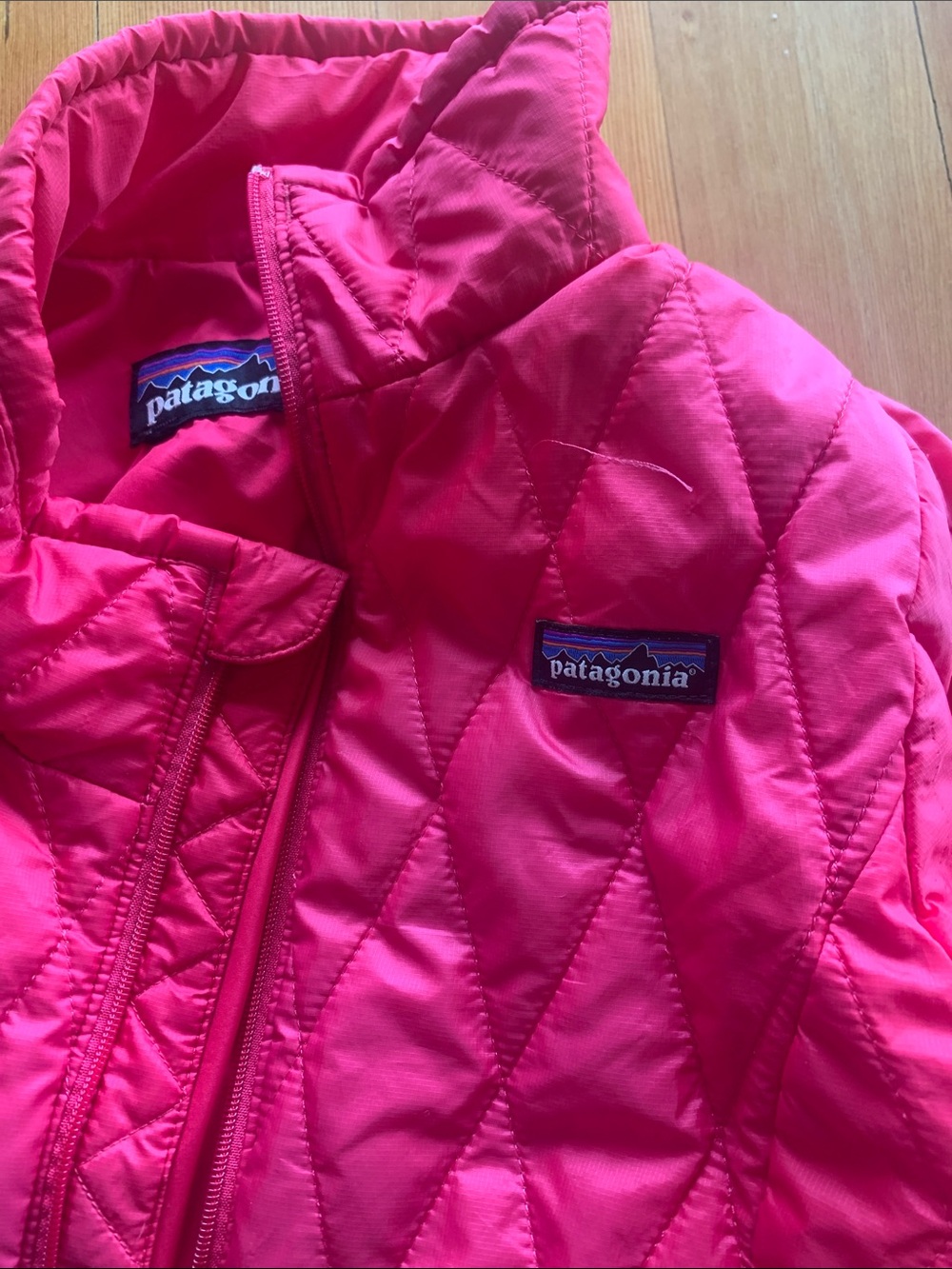 Patagonia Kids Quilted Puffer Jacket in Hot Pink